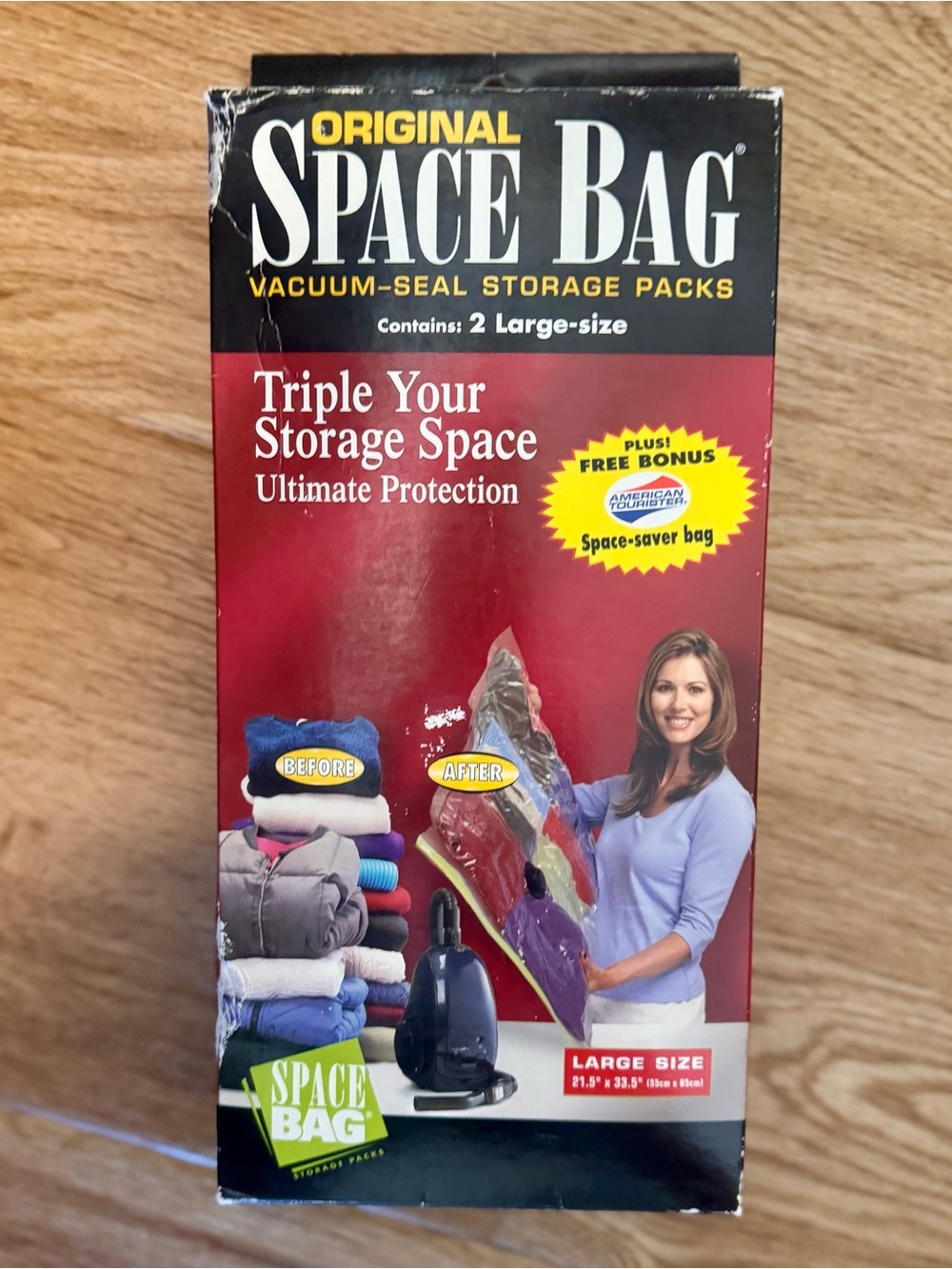 Original Space Bags Vacuum-Seal Storage Packs – 2 Large Size Plus Bonus Bag